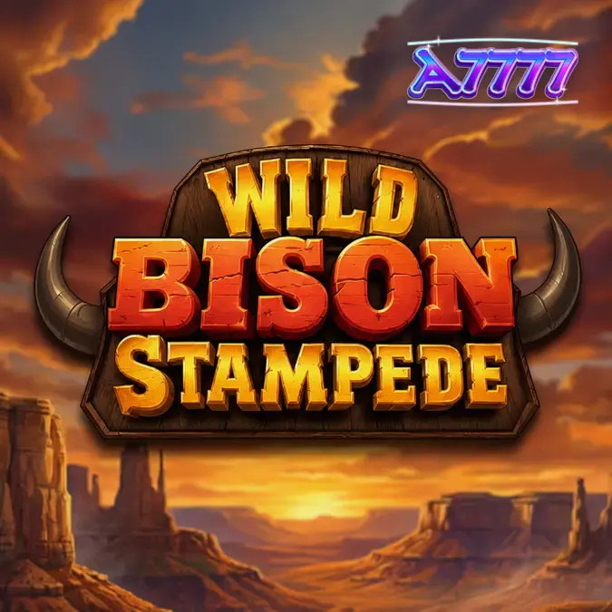 Tampilan visual slot Wild Bison Stampede dengan latar belakang dataran Amerika