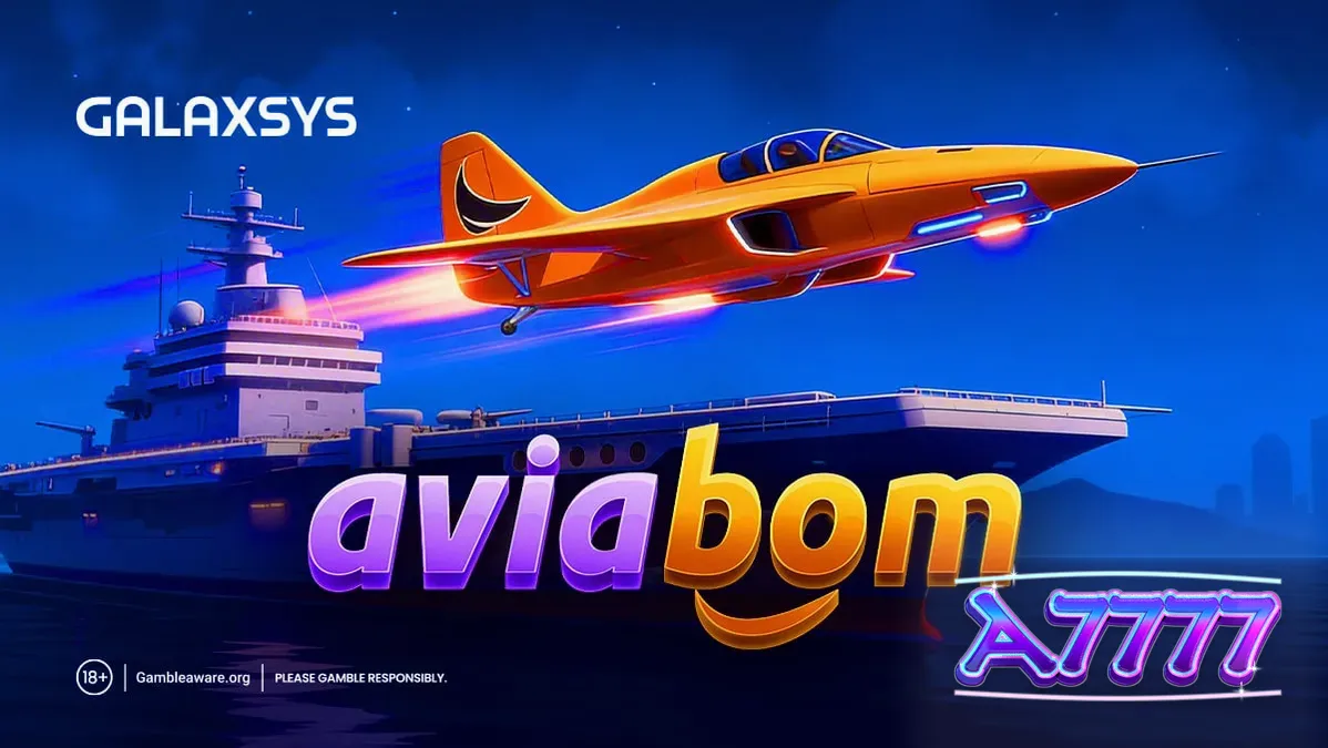 Tampilan antarmuka game Aviabom dengan elemen pesawat dan pengganda